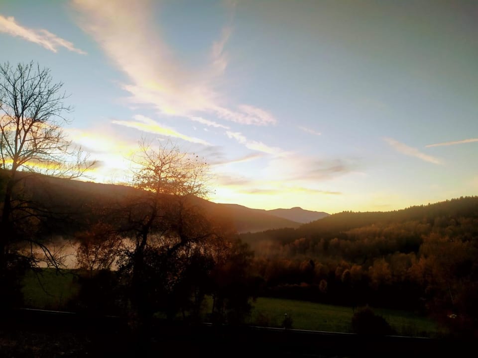 Natural landscape, Mountain view, Sunset