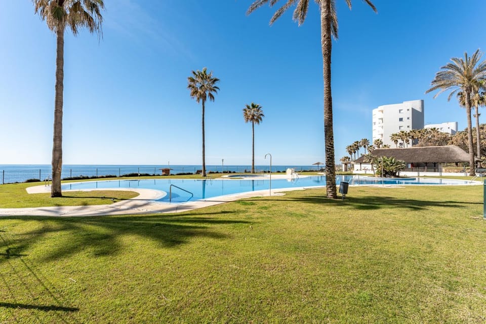Property building, Living room, Swimming pool