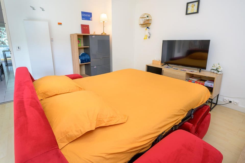 Communal lounge/ TV room, Bed, Living room, Seating area