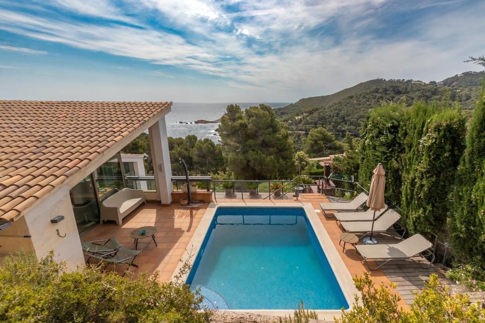 Property building, Living room, Swimming pool