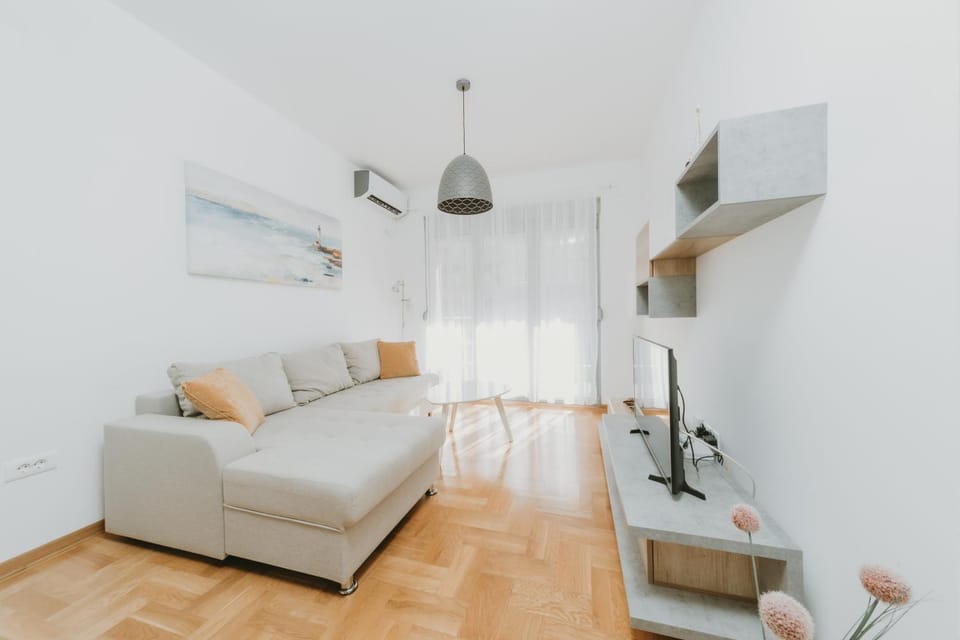 Modern Spacious Mediterranean Fully Equipped 1BR Apartment in Budva, Free Parking Apartment in Budva