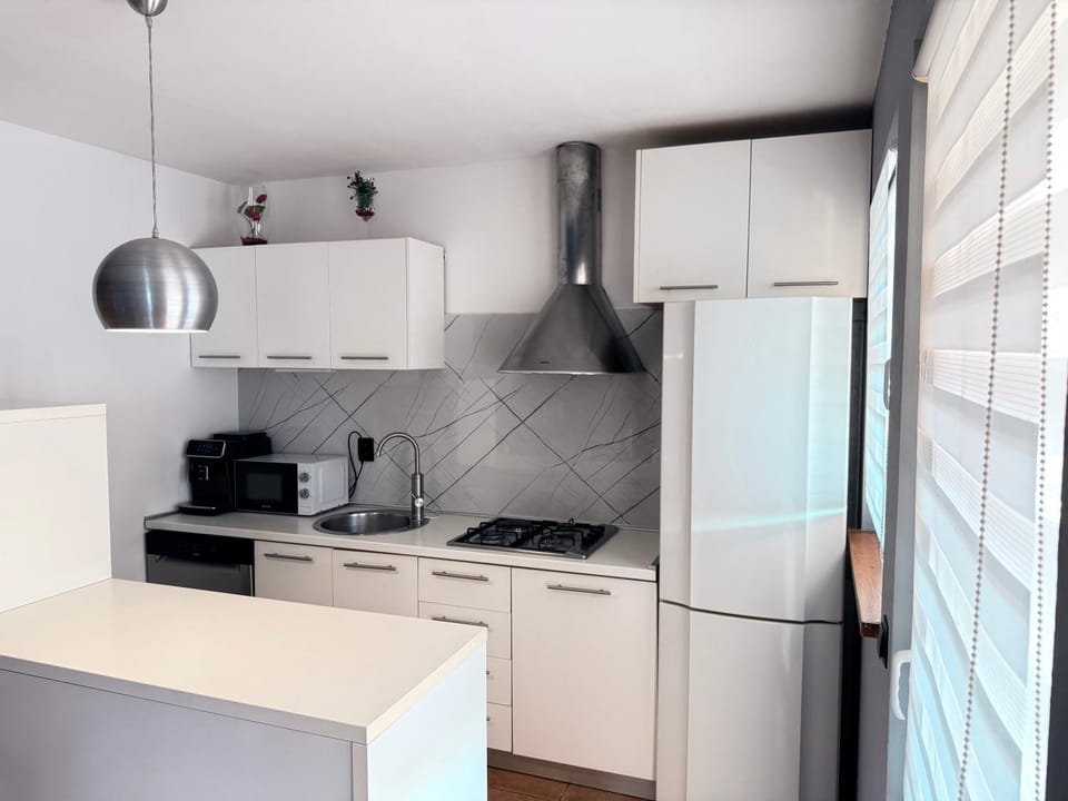 Kitchen or kitchenette, dishwasher, toaster