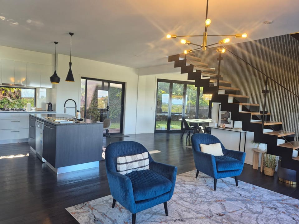 Living room, kitchen