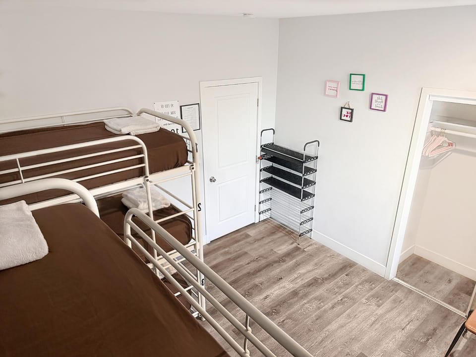Bed, Photo of the whole room, Bedroom, bunk bed, wardrobe