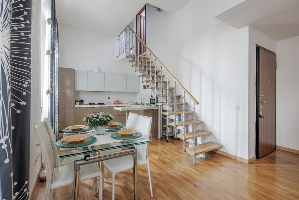 Kitchen or kitchenette, Living room, Dining area
