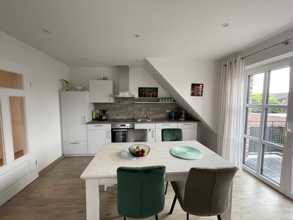 Living room, Dining area, dishwasher, stove, toaster