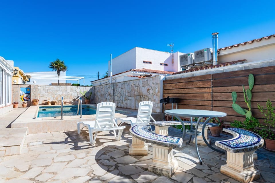 Property building, Living room, Swimming pool