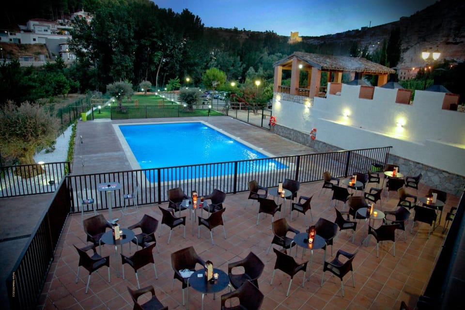 Summer, Pool view, Swimming pool, sunbed