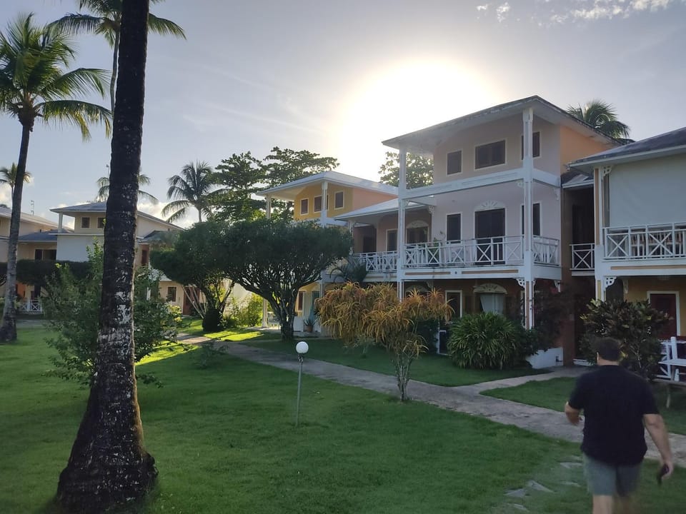 Property building, Garden, Sunset