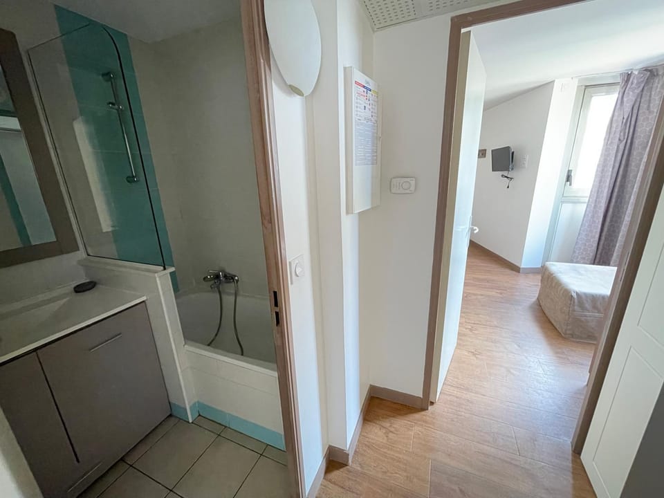 Bathroom, bunk bed