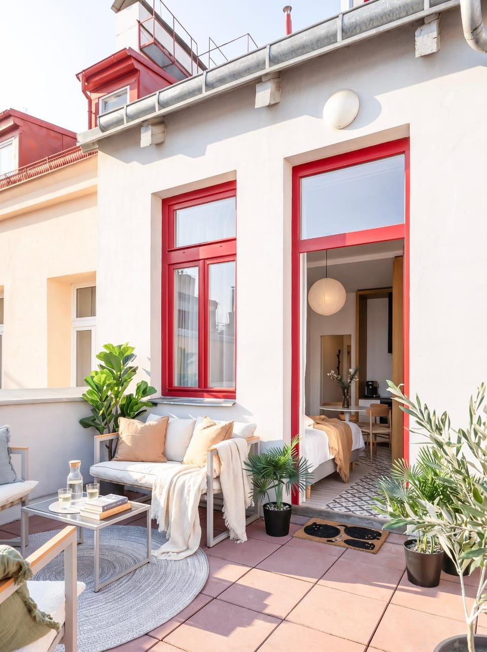 Property building, Day, View (from property/room), Balcony/Terrace, Seating area