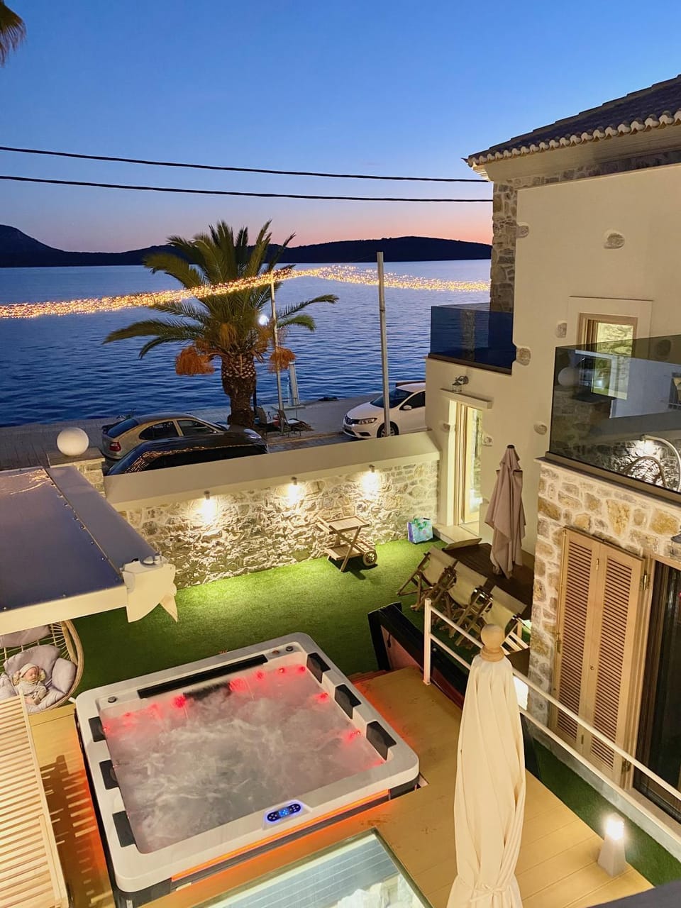 Garden, Hot Tub, View (from property/room), Sea view