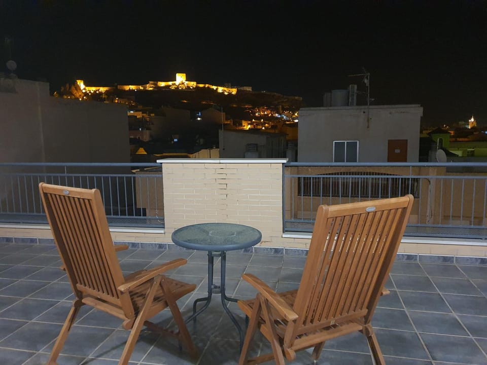 Night, View (from property/room), Balcony/Terrace, City view, Street view
