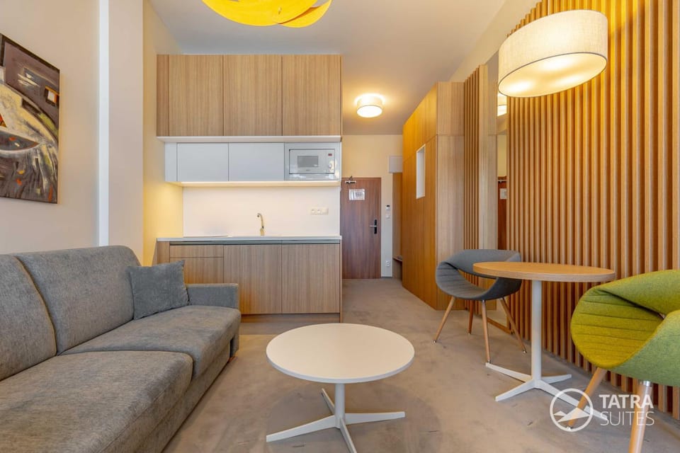 Kitchen or kitchenette, Living room, Dining area