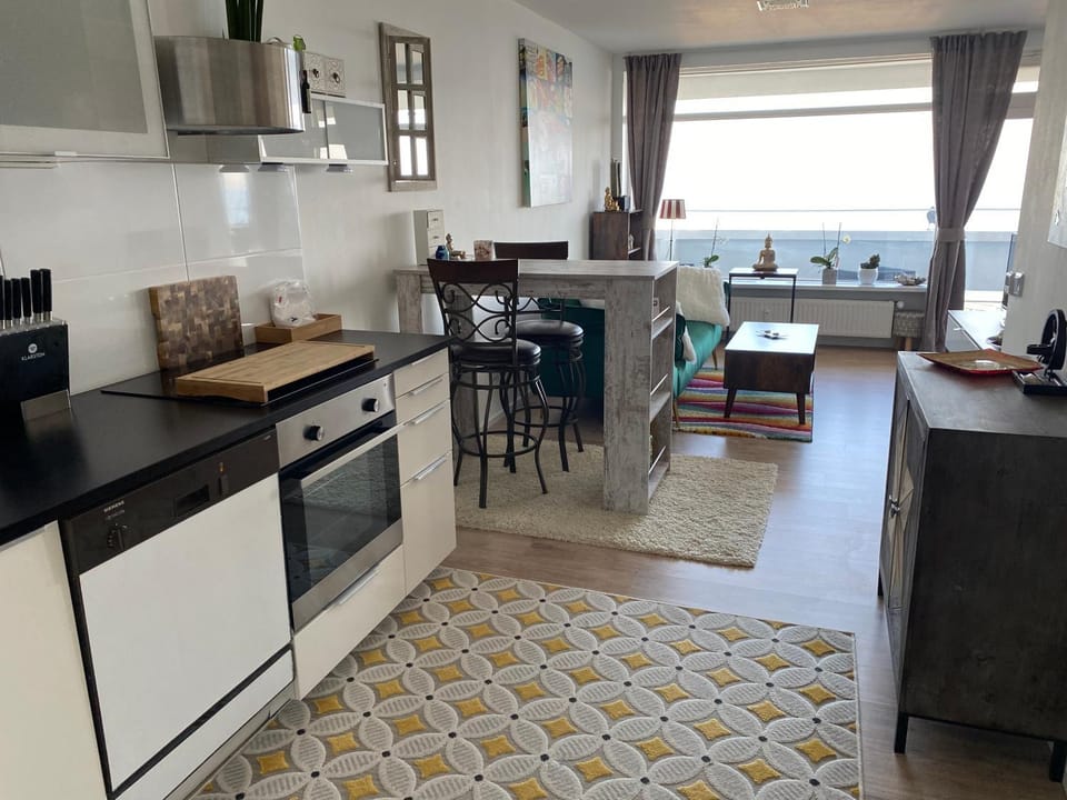 Kitchen or kitchenette, Seating area, Dining area, dishwasher, oven, stove