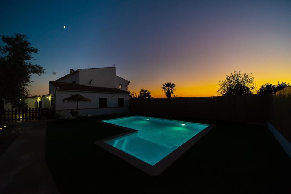 Property building, Night, Pool view, Swimming pool, Sunset