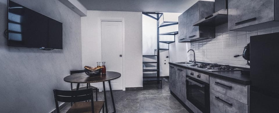 Kitchen or kitchenette, Dining area, oven, stove