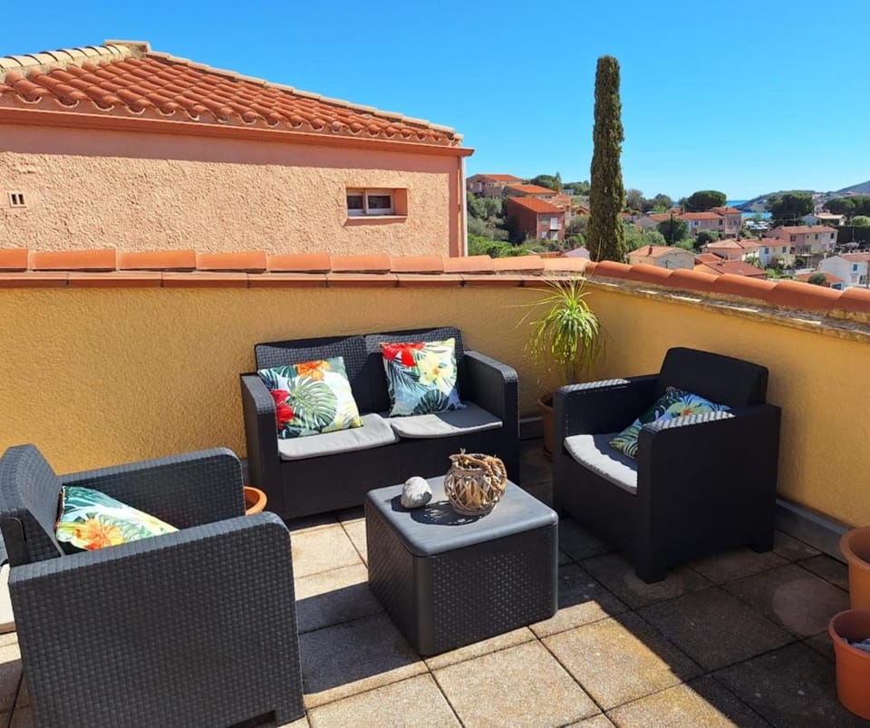 ROCADE DE COLLIOURE appt T4 avec grande terrasse et garage Apartment in Collioure
