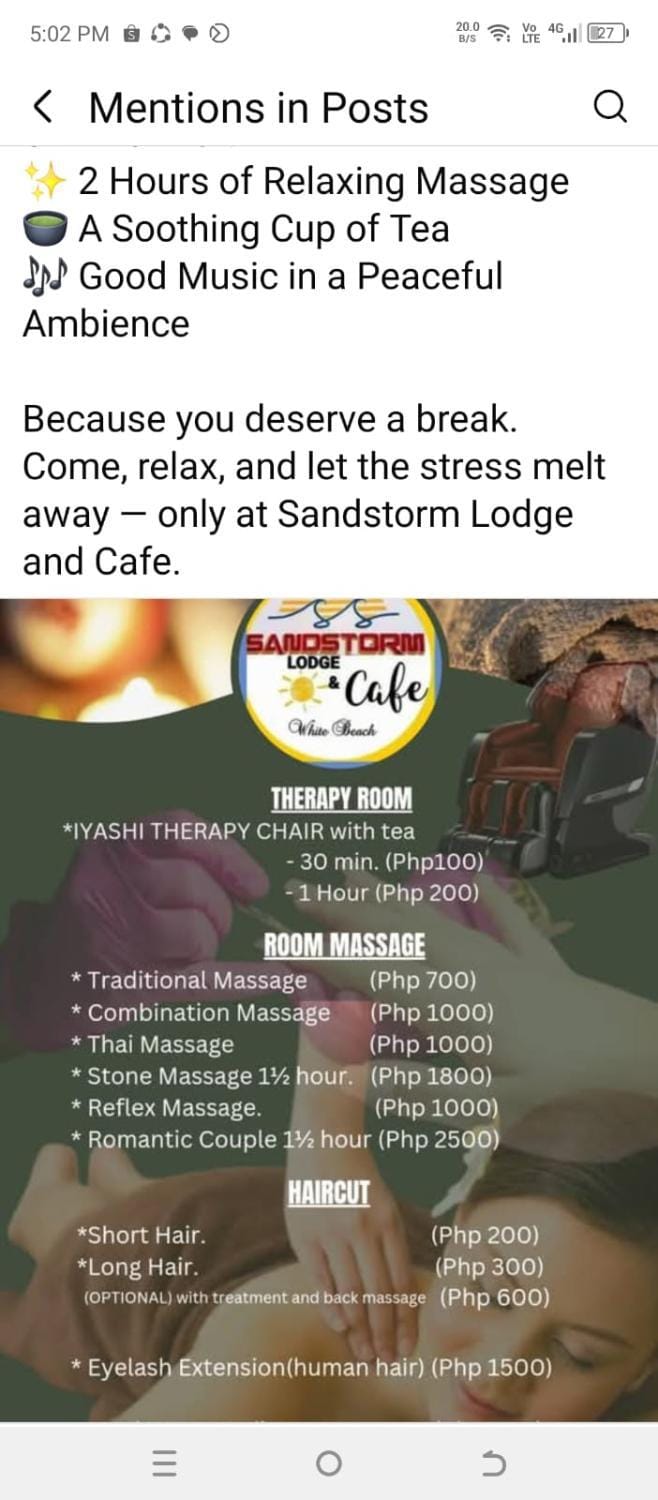 Sandstorm Lodge and Cafe Apartment in Puerto Galera