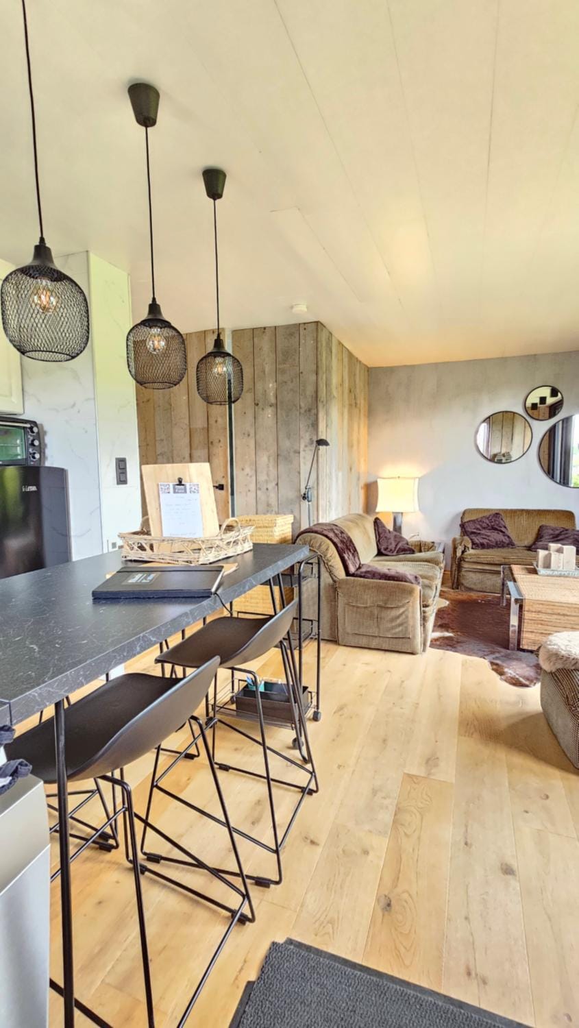 Kitchen or kitchenette, Living room, Dining area