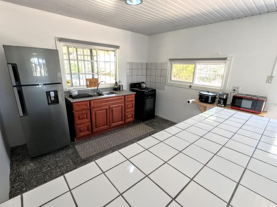Kitchen or kitchenette, minibar, stove, toaster