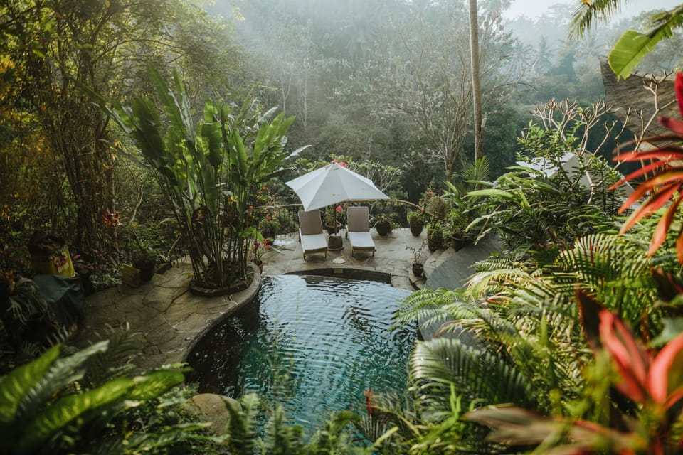 Ananda House 3bds Eco Bamboo House Pool River View Villa in Abiansemal