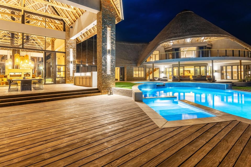 Property building, Night, Balcony/Terrace, Swimming pool