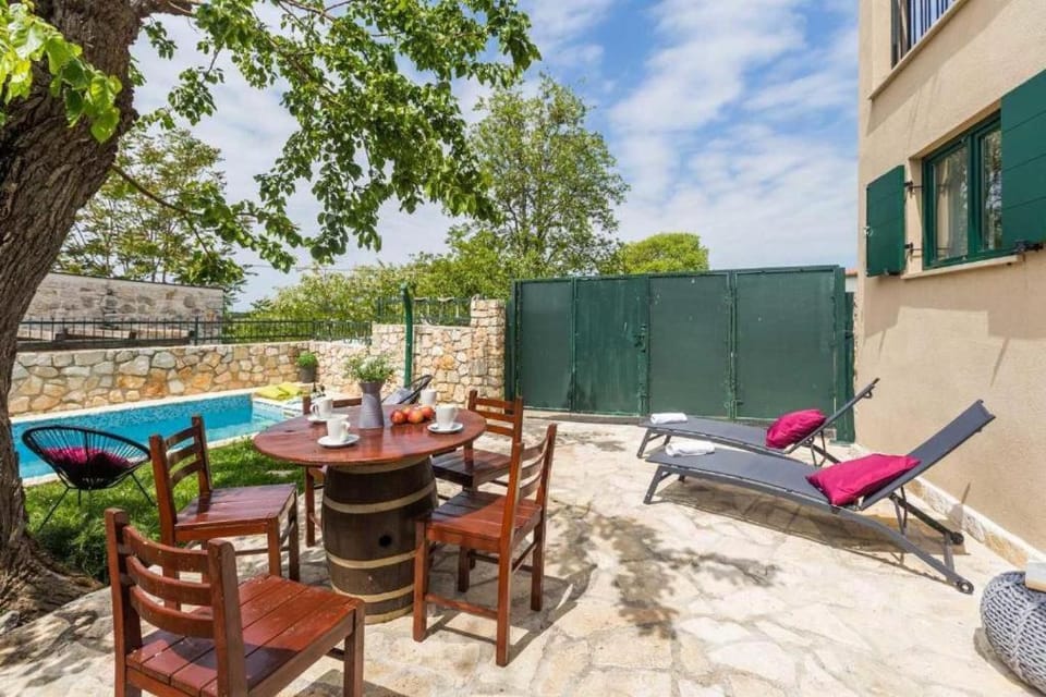 Patio, Day, Garden, Balcony/Terrace, Pool view, Swimming pool, sunbed