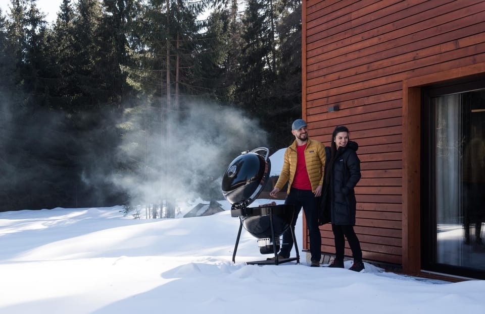 People, Winter, BBQ facilities