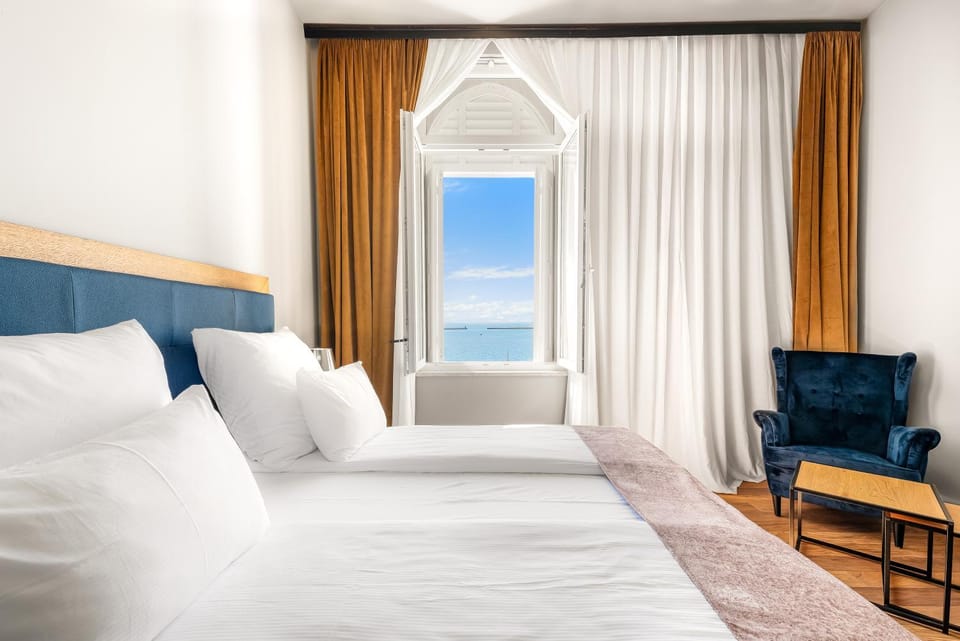 Bed, View (from property/room), Bedroom, Sea view