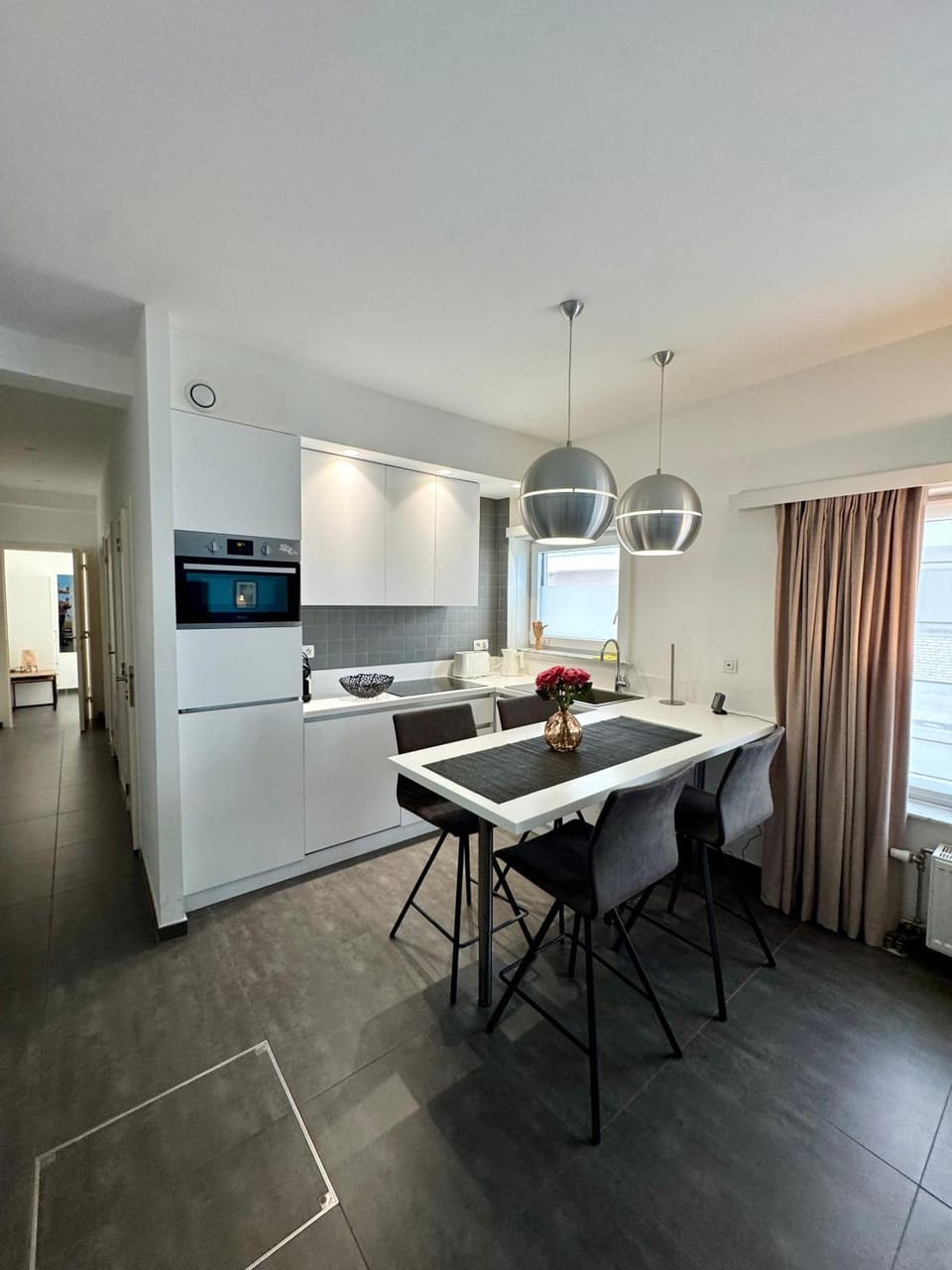 Kitchen or kitchenette, Dining area, dishwasher, oven, stove