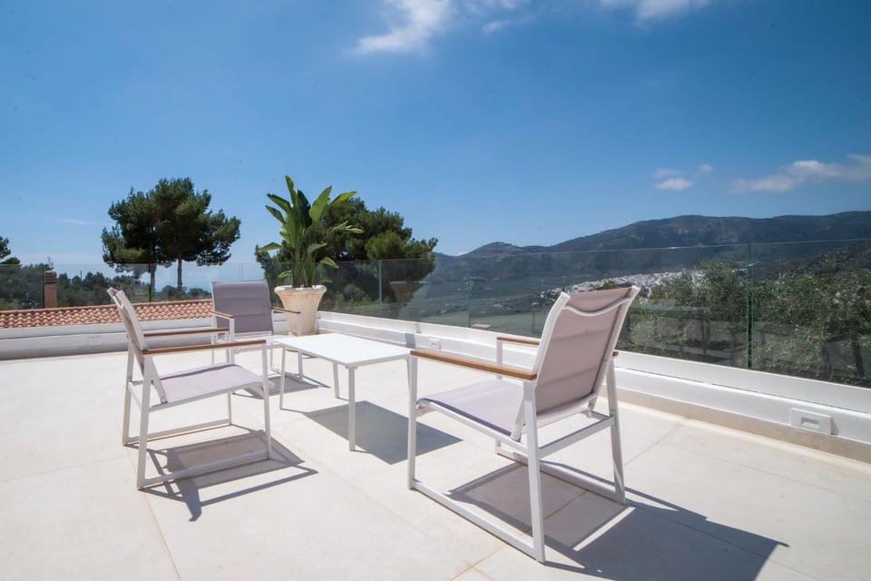 Patio, Spring, Day, Natural landscape, View (from property/room), Balcony/Terrace, Mountain view, sunbed