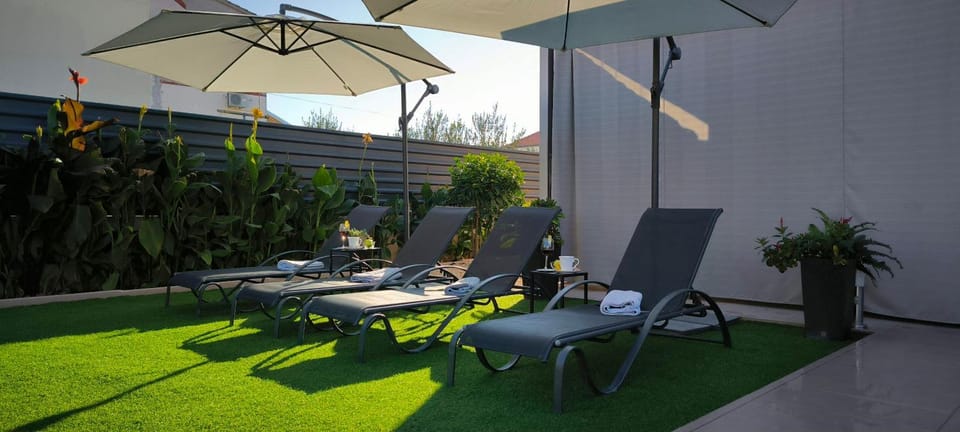 Day, Garden, sunbed