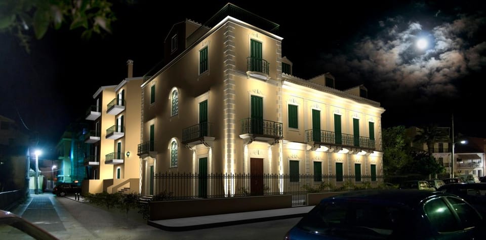 Property building, Night, Parking