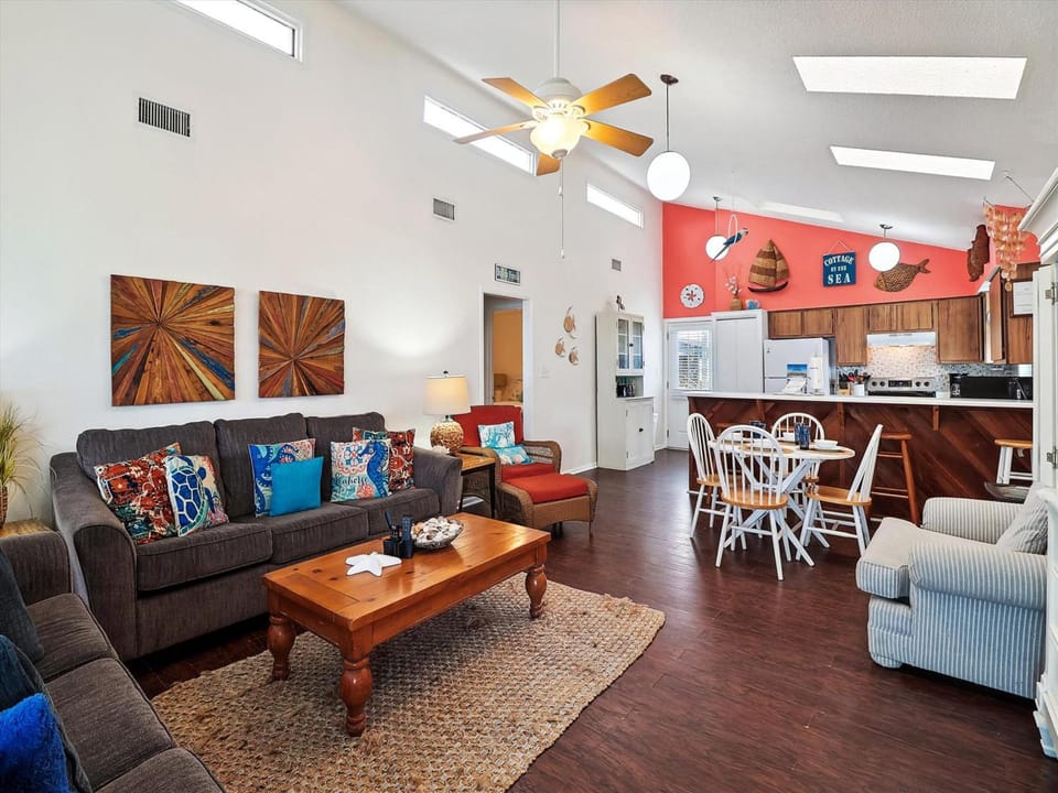Kitchen or kitchenette, Living room, Seating area, Dining area, furniture, kitchen