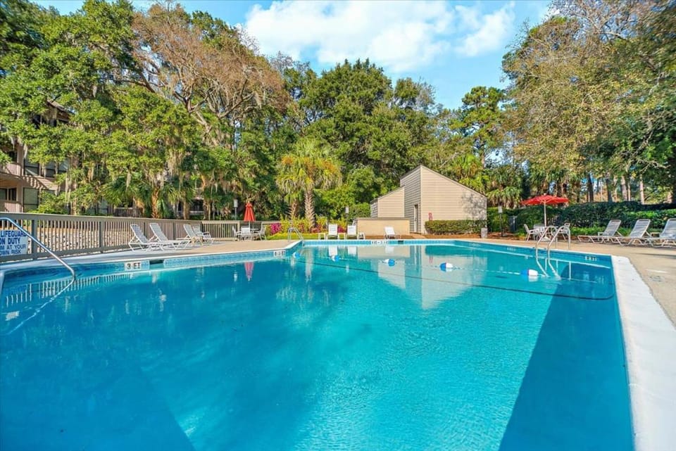 Natural landscape, Garden, Swimming pool