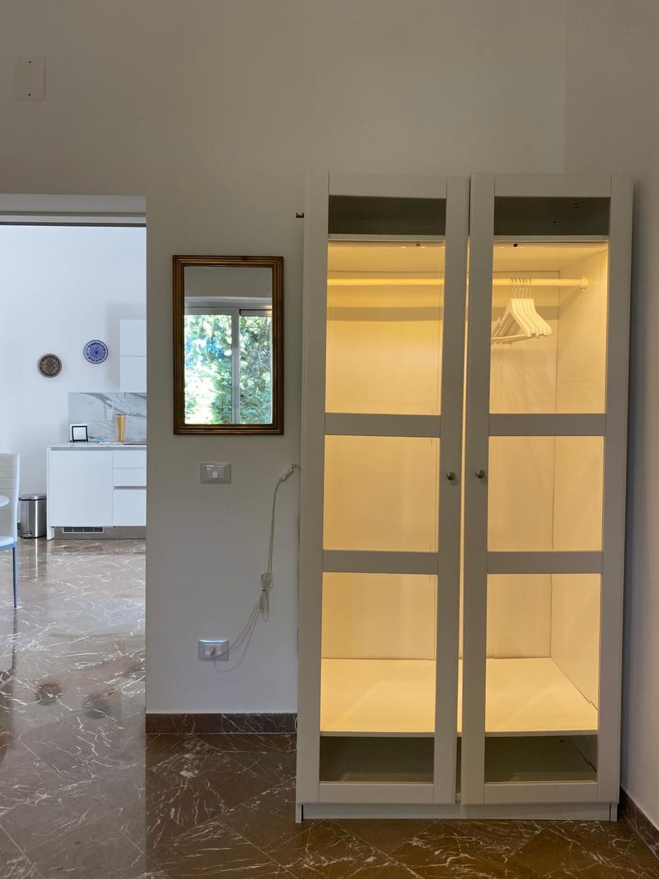 Photo of the whole room, wardrobe