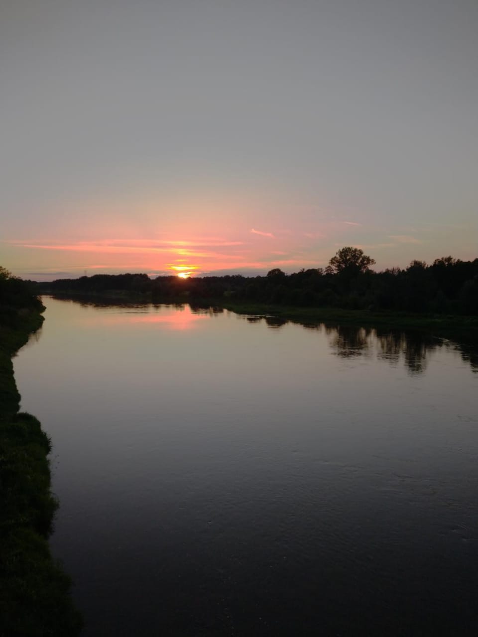 Natural landscape, River view, Sunset