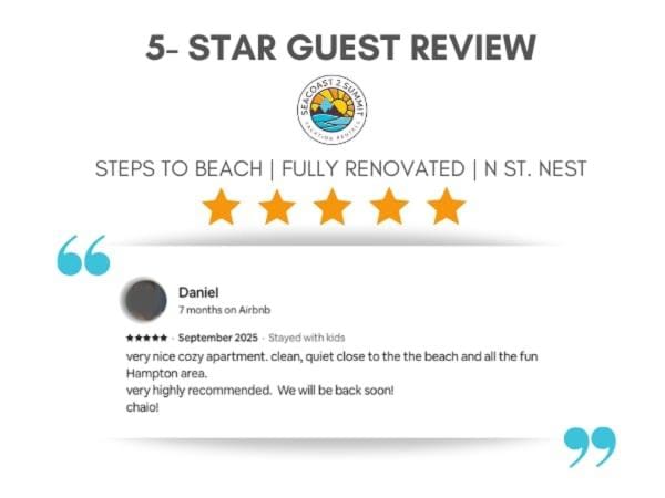 Steps to Beach Fully Renovated Sleeps 6 Apartment in Hampton Beach