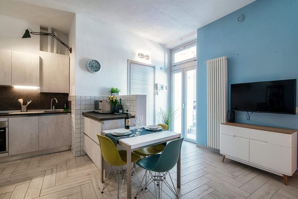 Living room, kitchen