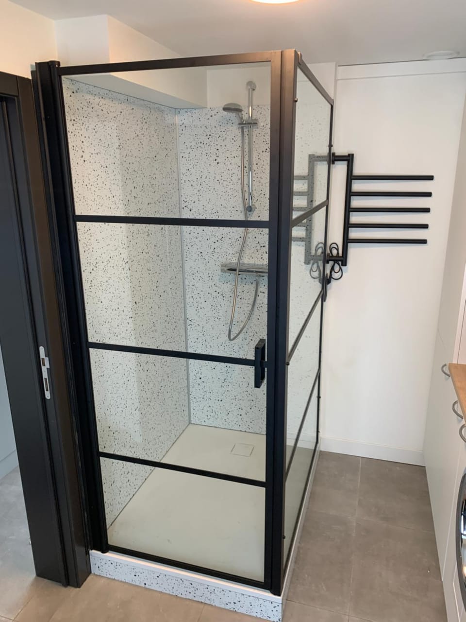 Shower, washing machine, dryer