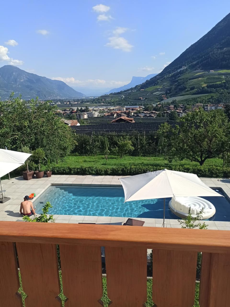 View (from property/room), Balcony/Terrace, Pool view, Swimming pool