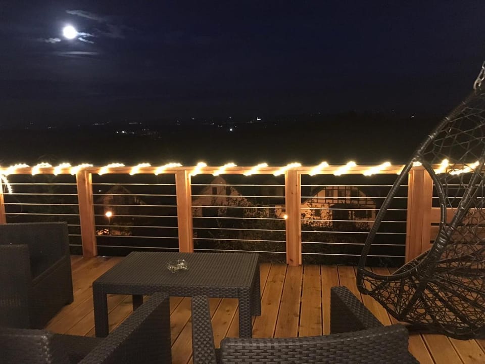 Night, View (from property/room), Balcony/Terrace