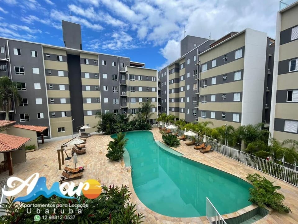 Jardim das Palmeiras II Home Resort JP2 Ubatuba - Apartamento com 2 Dorms, 1 Suíte, Condomínio com Piscina Adulto e Infantil, Jacuzzi Aquecida,Sauna, Churrasqueira, Academia, Salão de Jogos e Playground Apartment in Ubatuba