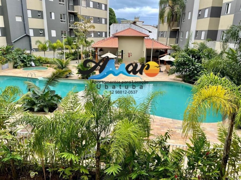 Jardim das Palmeiras II Home Resort JP2 Ubatuba - Apartamento com 2 Dorms, 1 Suíte, Condomínio com Piscina Adulto e Infantil, Jacuzzi Aquecida,Sauna, Churrasqueira, Academia, Salão de Jogos e Playground Apartment in Ubatuba