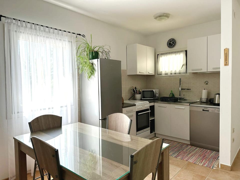 Kitchen or kitchenette, dishwasher, oven