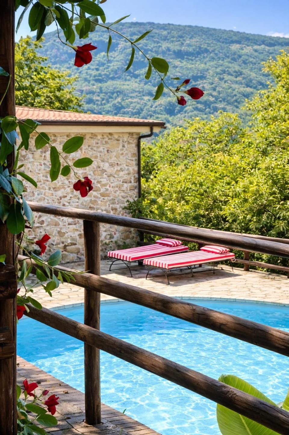 Property building, Garden, View (from property/room), Balcony/Terrace, Garden view, Mountain view, Pool view, Swimming pool