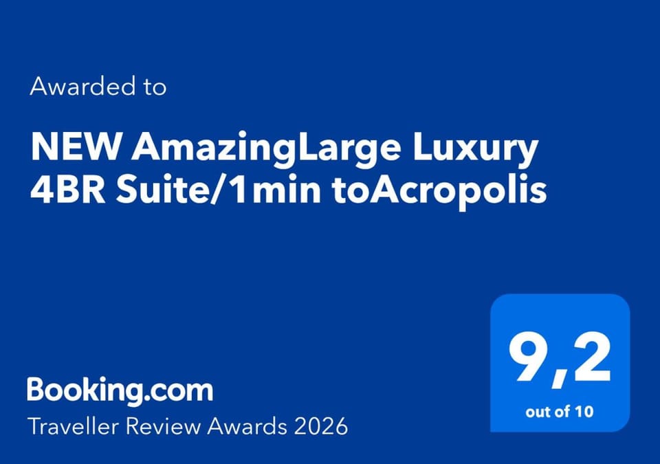 NEW AmazingLarge Luxury 4BR Suite/1min toAcropolis Apartment in Athens