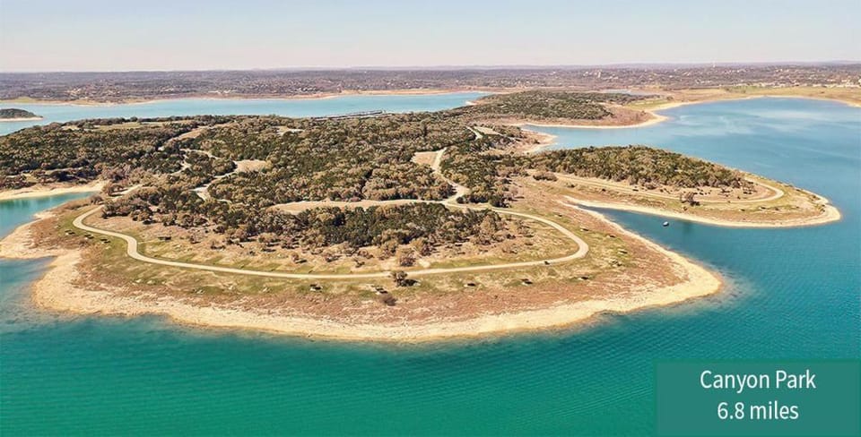Nearby landmark, Natural landscape, Bird's eye view, Lake view