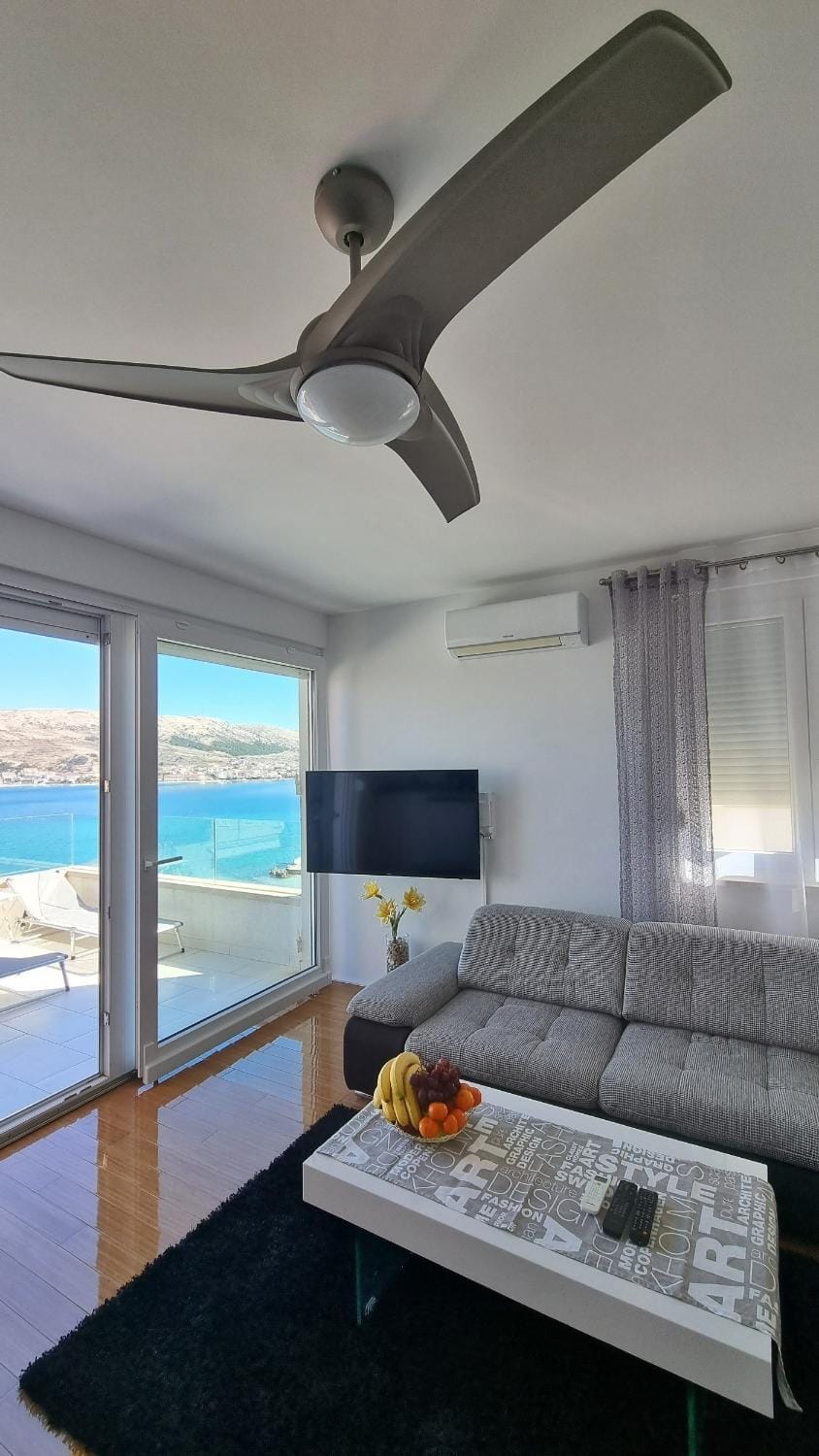 Living room, Seating area, Sea view